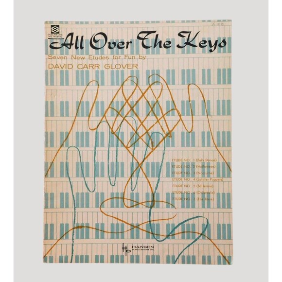 Chas. H. Hansen Music Corp Other - All Over The Keys By David Carr Glover 1959 Piano Music Book Beginners